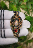 Opal and Ruby Pendant